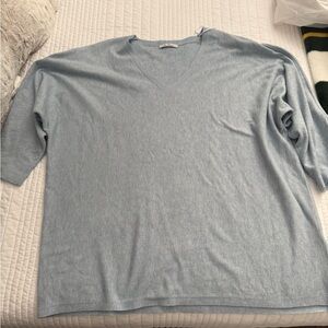 Milano Light Blue V-Neck Sweater